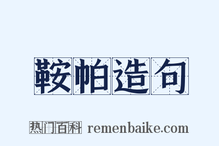鞍帕造句是什么意思的图片